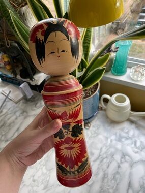 Vintage Traditional KOKESHI Doll 12" Naruko - signed